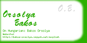 orsolya bakos business card